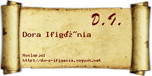 Dora Ifigénia névjegykártya